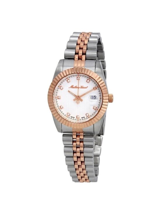 NWT Mathey-Tissot Mathey III Quartz Crystal White Dial Ladies Watch